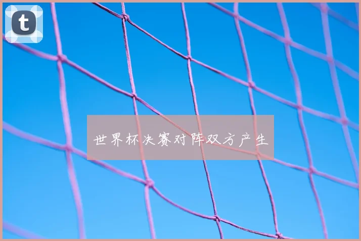 世界杯决赛对阵双方产生